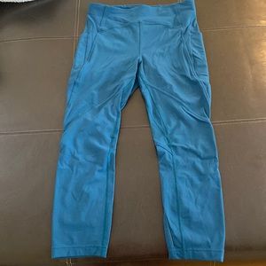 Teal Lululemon leggings size 8